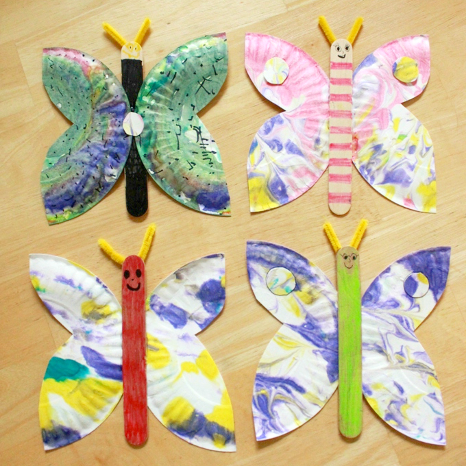 Izrada leptira s papirnatim tanjurom: Upute