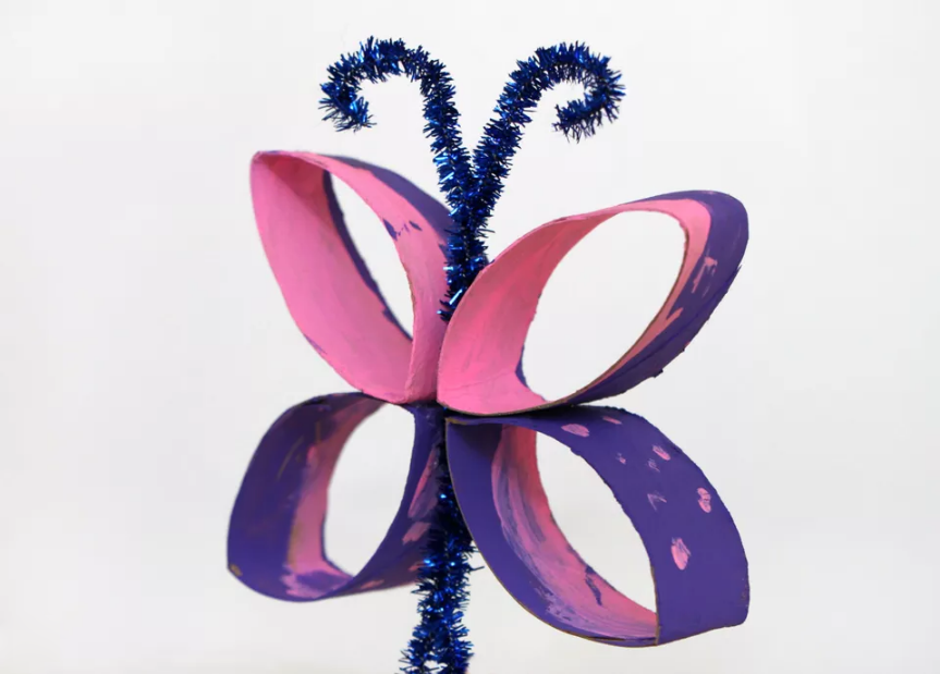 Izradite leptira iz role toaletnog papira Izradite leptira iz role toaletnog papira