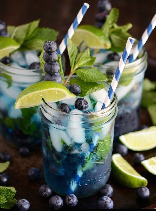 Mojito od borovnice! brzi zdravi recepti ukusni recepti jednostavni recepti niskokalorični kokteli zdravi smoothieji