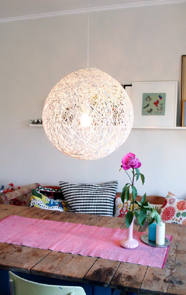 Lustre de lampes fait maison Supports de lampe faits maison