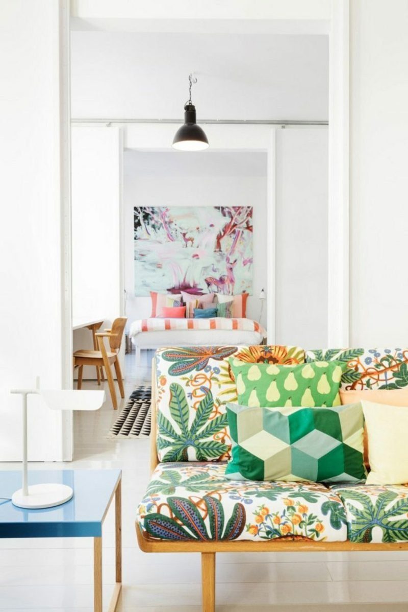 Divano da soggiorno scandinavo bianco vivere la vita scandinava