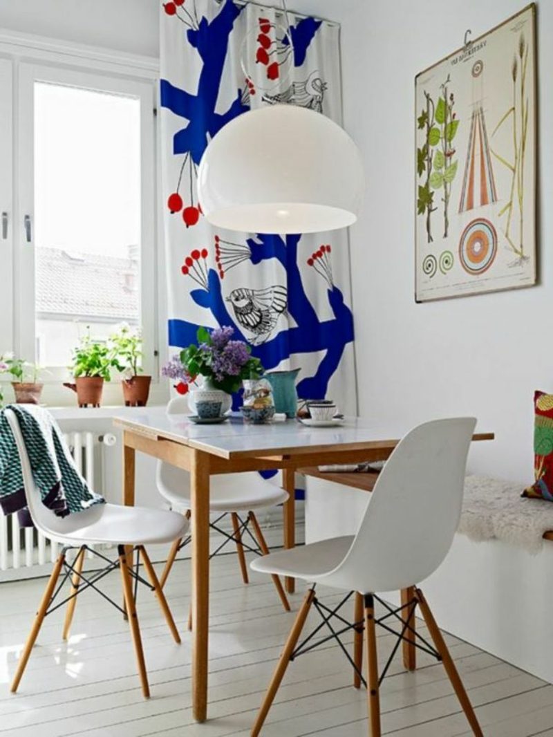 Cucina scandinava bianca vivente blu Vita scandinava Vita scandinava