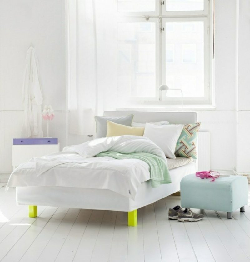 Soggiorno scandinavo bianco Camera da letto scandinava