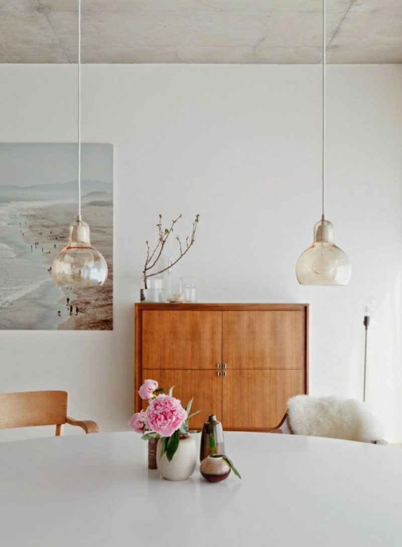 Cucina scandinava bianca vivente Credenza per mobili da soggiorno scandinavo