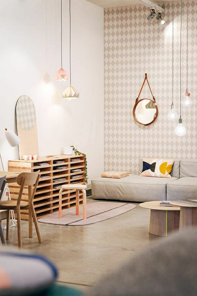 Soggiorno scandinavo in legno Struttura abitativa scandinava