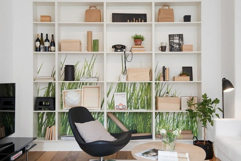 interessante sistema di scaffali in stile scandinavo accento all'interno Mobili scandinavi interessante sistema di scaffalature come accento all'interno