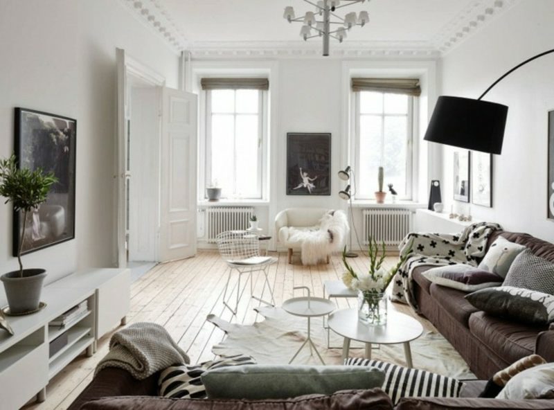 soggiorno moderno design dai colori neutri stile scandinavo Arredamento scandinavo soggiorno colore neutro design decorazioni originali