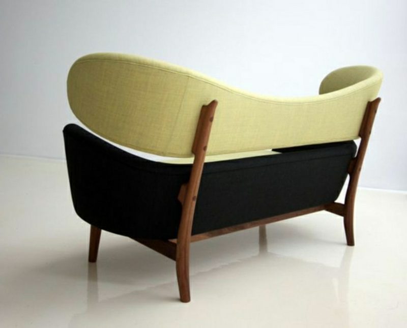 divano moderno crema e nero stile scandinavo Mobili scandinavi originali divano crema e nero