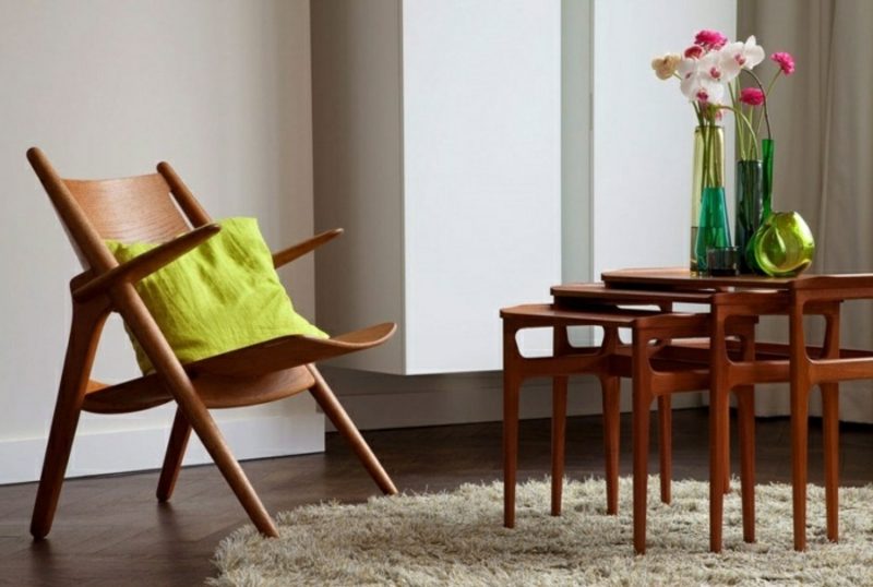 poltrona originale in legno massello scandinavo Mobili scandinavi, poltrone originali in legno massello