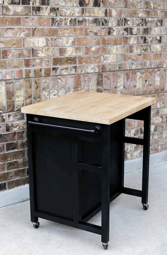 Ilot de cuisine mobile idées noires