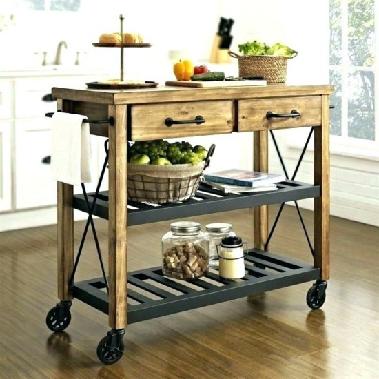 idées design îlot de cuisine mobile