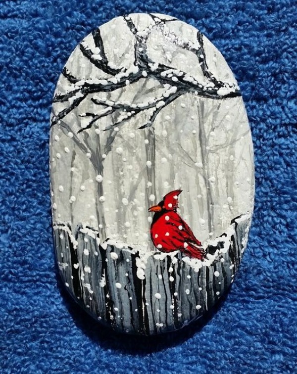 dipingere le pietre per decorare il natale con idee creative