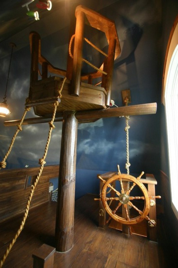 Volan kao ukras drvene sobe