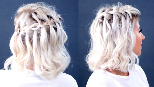 Acconciature a mezza lunghezza fai da te con cascata Acconciature di mezza lunghezza alla moda e tagli per ogni tipo di capelli