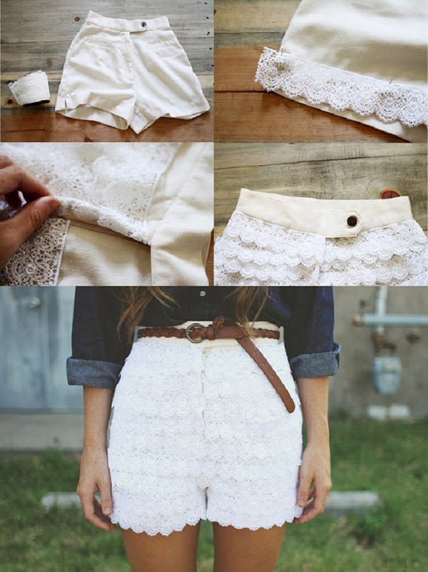 Embellissez votre pantalon court blanc avec nos instructions Embellissez votre pantalon court blanc avec nos instructions