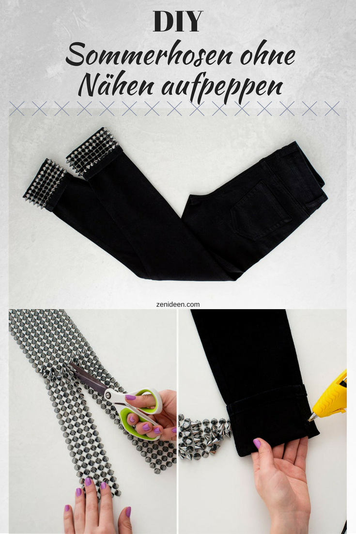 Pantalon d'été en coton pour femmes DIY avec des pointes Pantalon d'été en coton pour femmes DIY avec des pointes