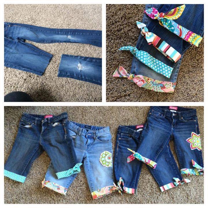 Collants DIY femmes fabriqués à partir de vieux jeans Collants DIY femmes fabriqués à partir de vieux jeans