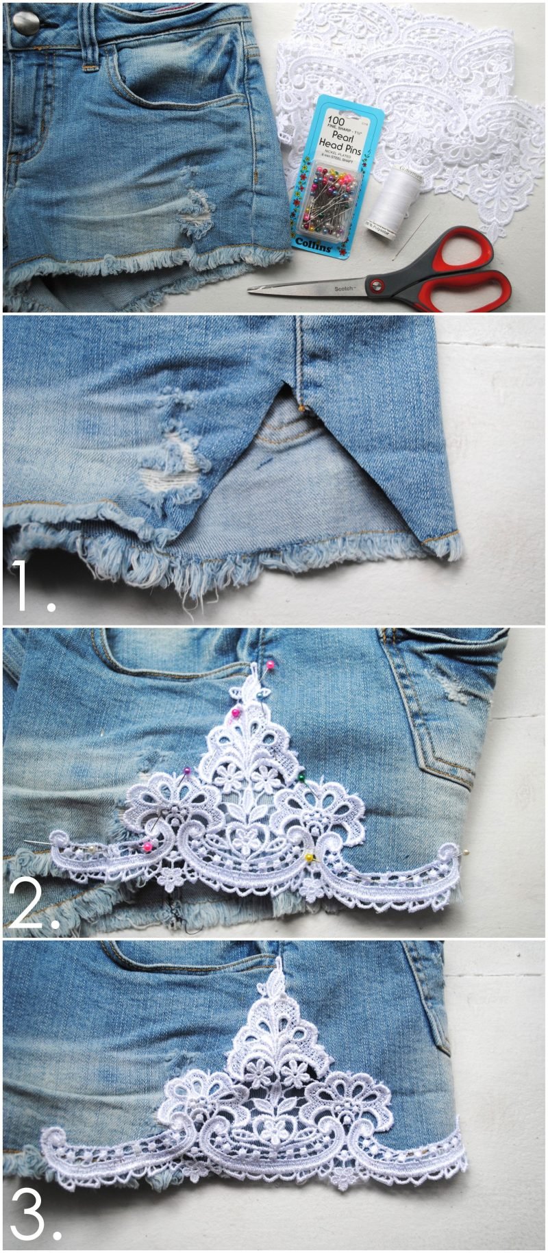 Pantalon d'été court en jean long Pantalon d'été court en jean long