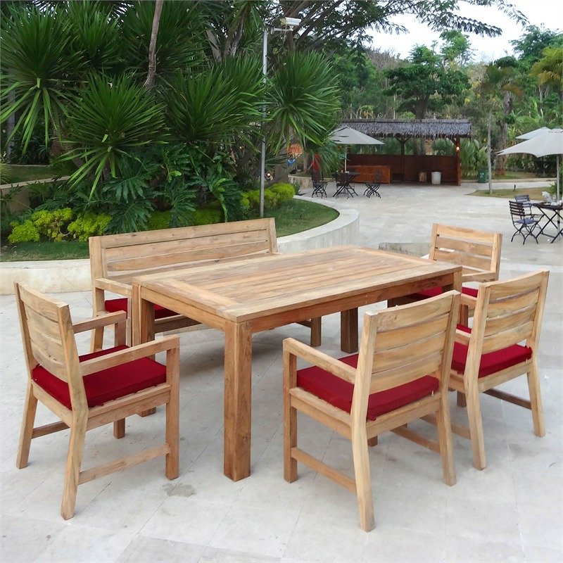 mobili in teak tavolo e sedie