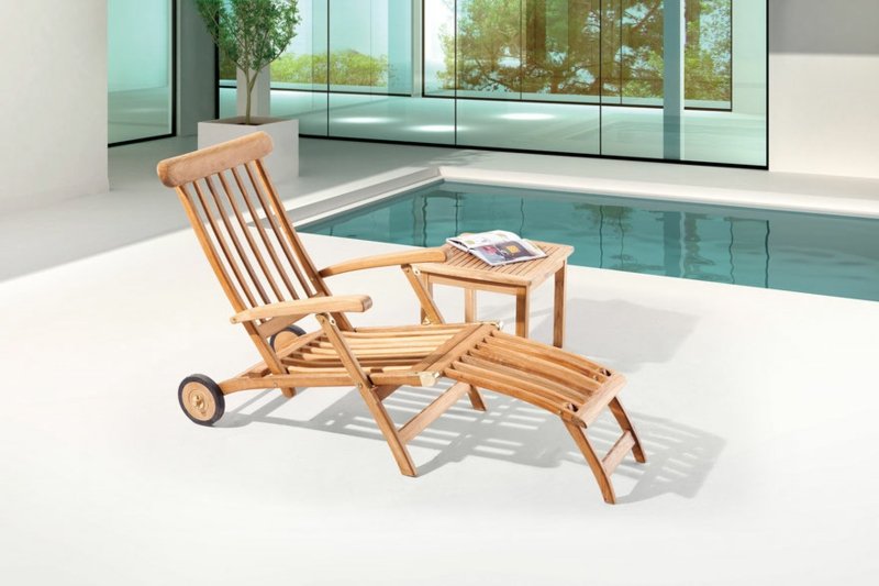 lettino prendisole mobili in teak