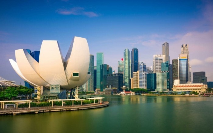 Architecture super moderne de Singapour