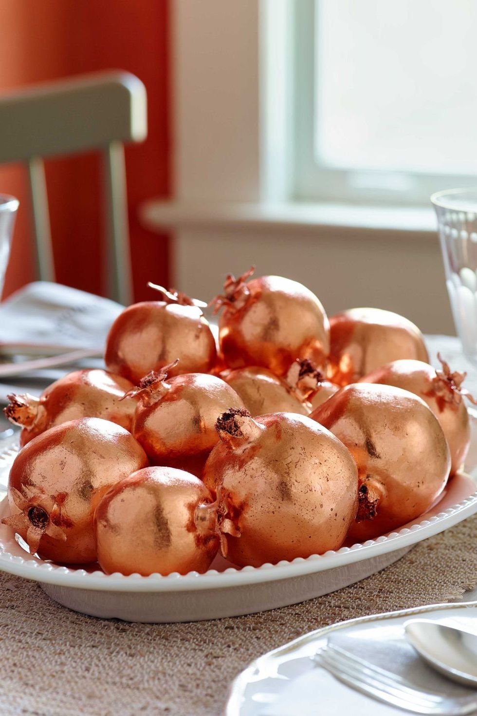 Idées de table et ambiance : grenade en cuivre Idées de table et ambiance : grenade en cuivre