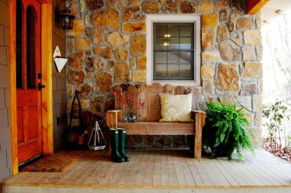 Odlična ideja unutarnje kamene klupe Odlična unutarnja kamena klupa