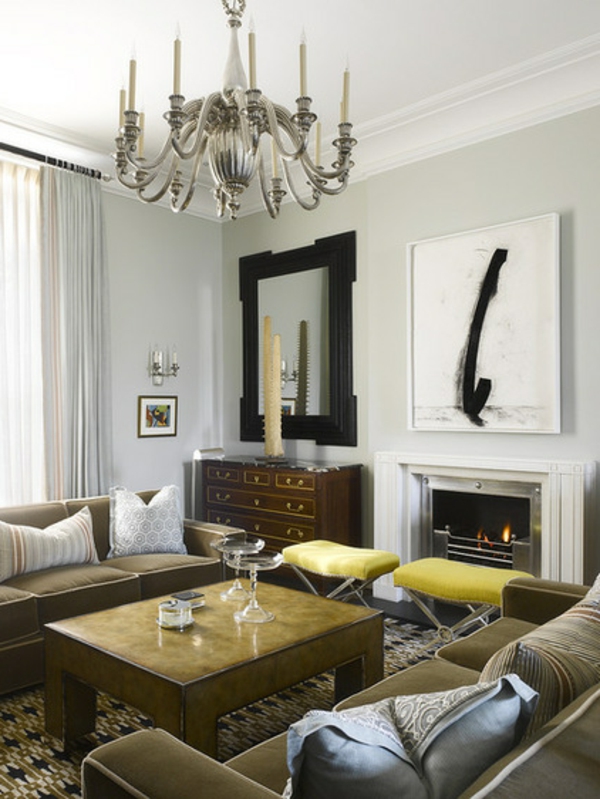 Ideja za kauč na kauču za lustere Odličan stol za kauč s unutarnjim lusterima