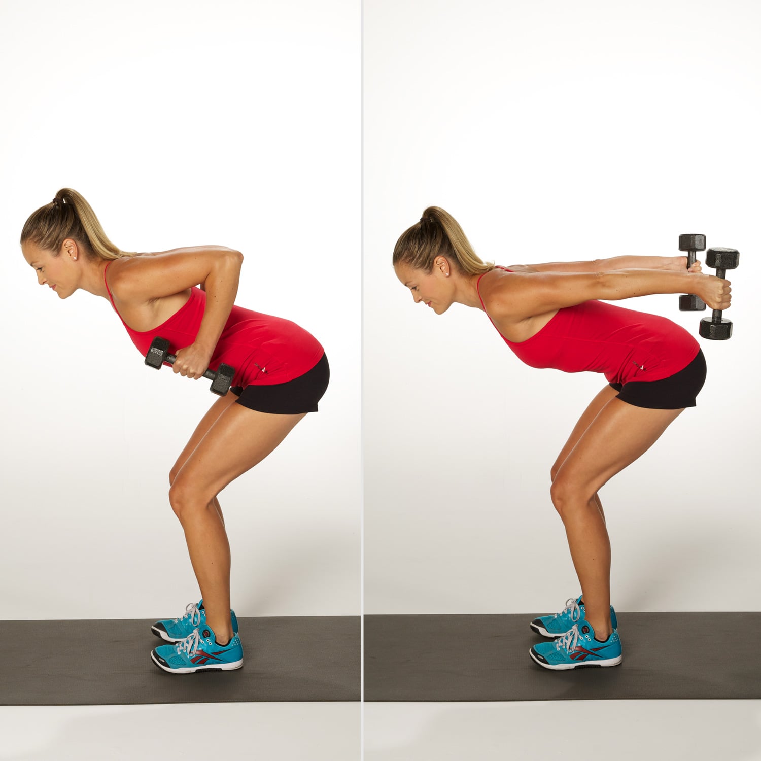 Les triceps font des exercices de gym pour femmes Entraînements de triceps pour les femmes Kickbacks Faire des instructions