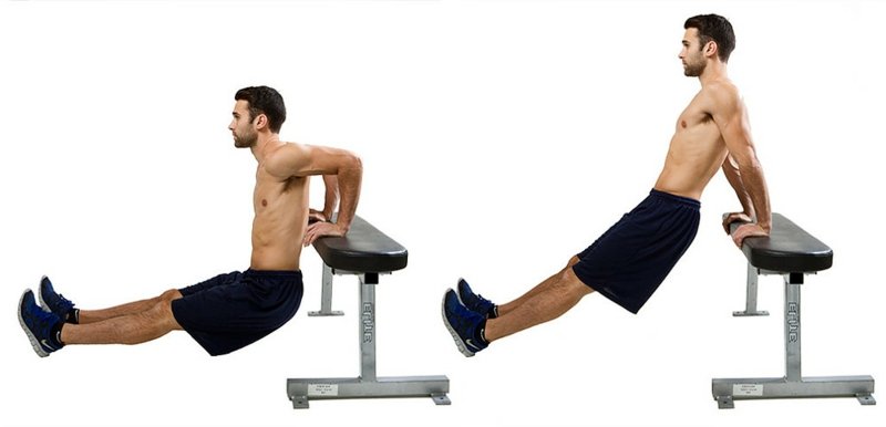 Triceps dips Banc pour des bras musclés efficaces Exercice Triceps Dips Do Banc
