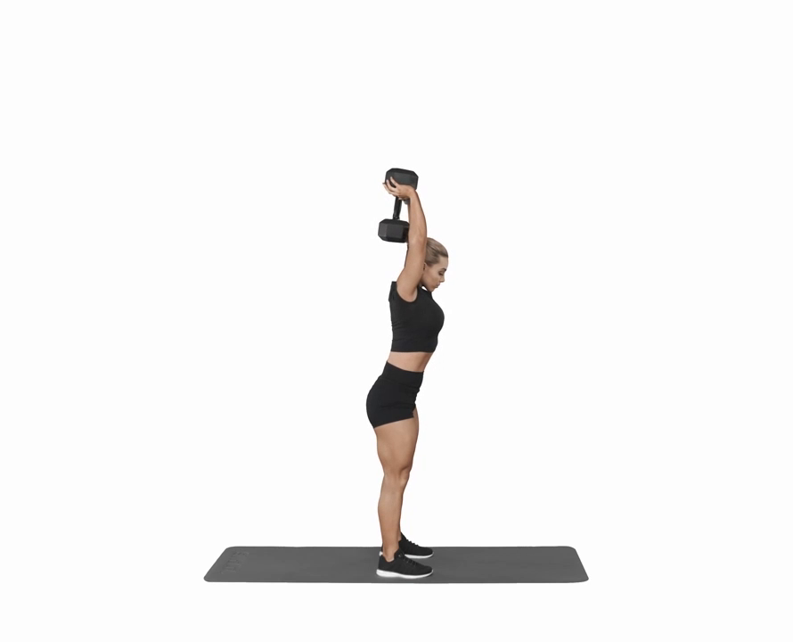 Les triceps font des exercices de gym pour femmes Femme faisant des exercices de biceps à la maison