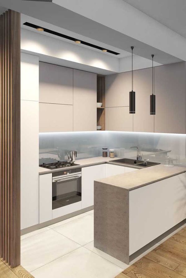 Kuhinjska svjetla u obliku slova U