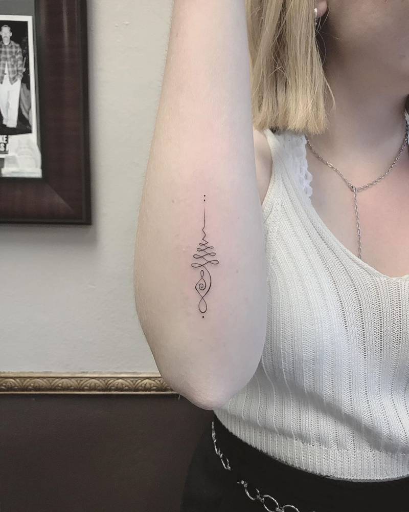 nagyszerű tervezési ötletek Unalome Tattoo Unalome tetoválás alkar kívül