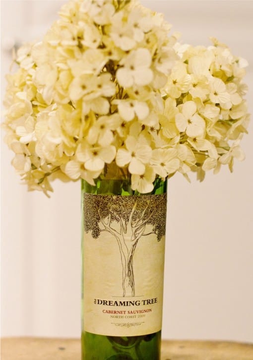 Wine bottle vase