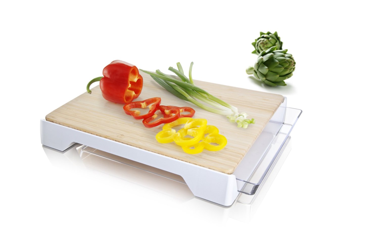 Дъска за рязане с отделение за боклук