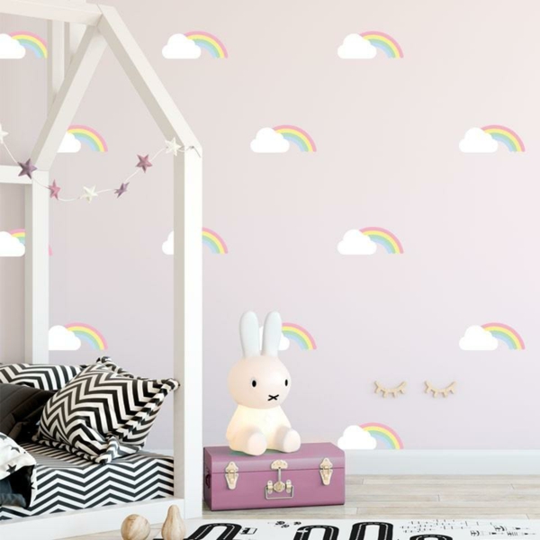 zidni dizajn dječji vrtić djevojka zidne naljepnice bacanje jastuka uzorak