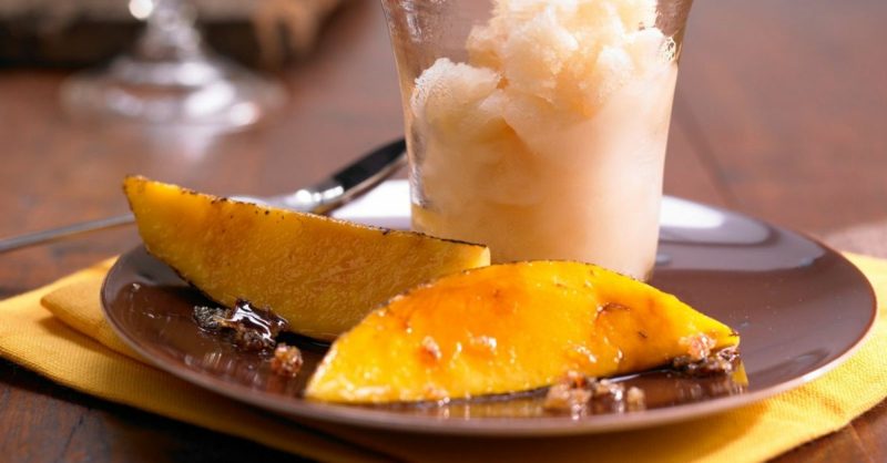 Karácsonyi desszert finom mangó flammeri
