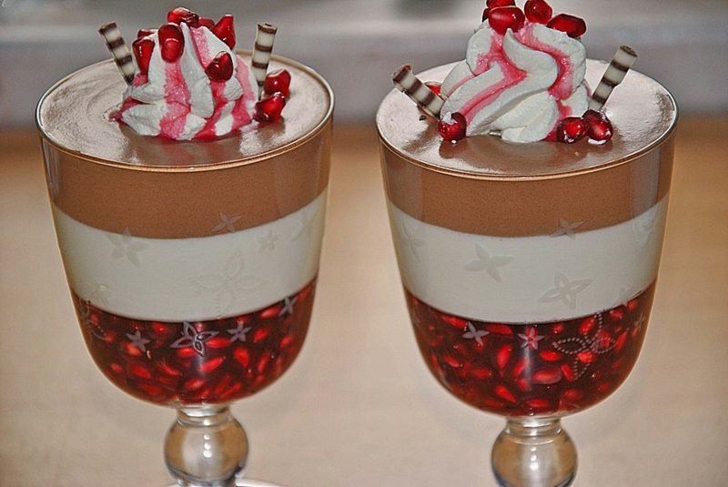 Karácsonyi desszert 2 féle puding gyümölcskocsonyával