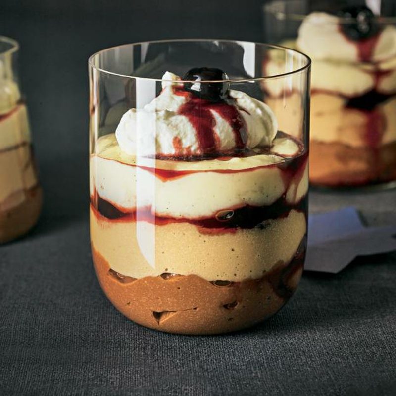 Karácsonyi desszert Flammeri egy pohárban