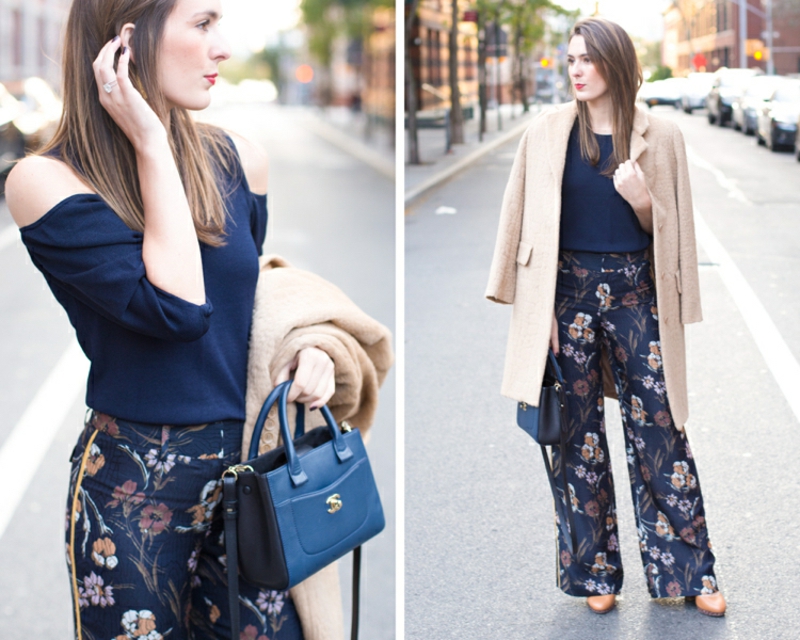 široke ženske hlače s cvjetnim motivima