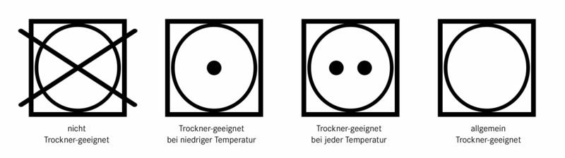 importanti segni di lavanderia asciugatura Istruzioni per la cura dell'asciugatura della biancheria