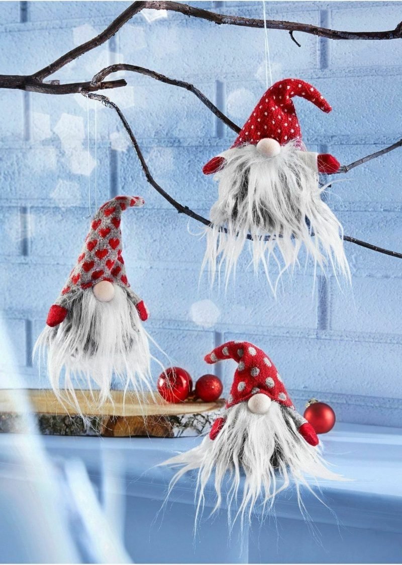 Patuljci čine sjajne ukrase za spuštanje slušalice Patuljci čine prekrasne ukrase za božićno drvce