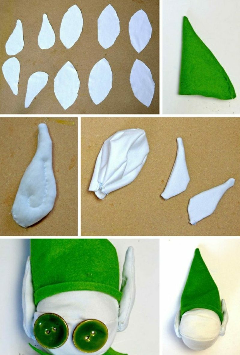 Patuljci izrađuju upute za sliku od tkanine Upute za sliku igračke od tkanine Gnome tinker