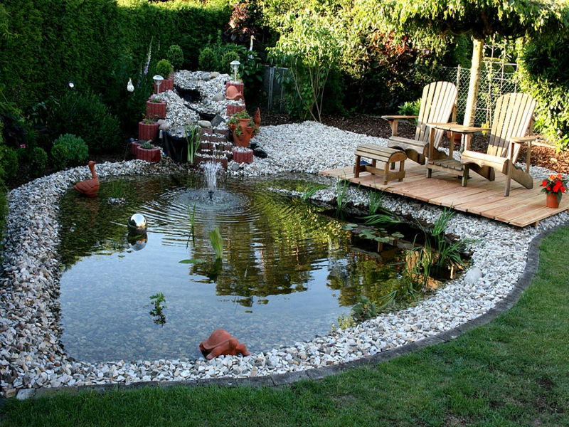 détendez-vous devant un étang de jardin décoratif
