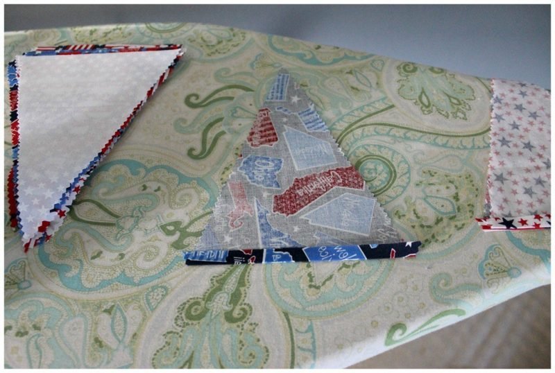 Šivanje lančića zastavica: Upute s tkaninom