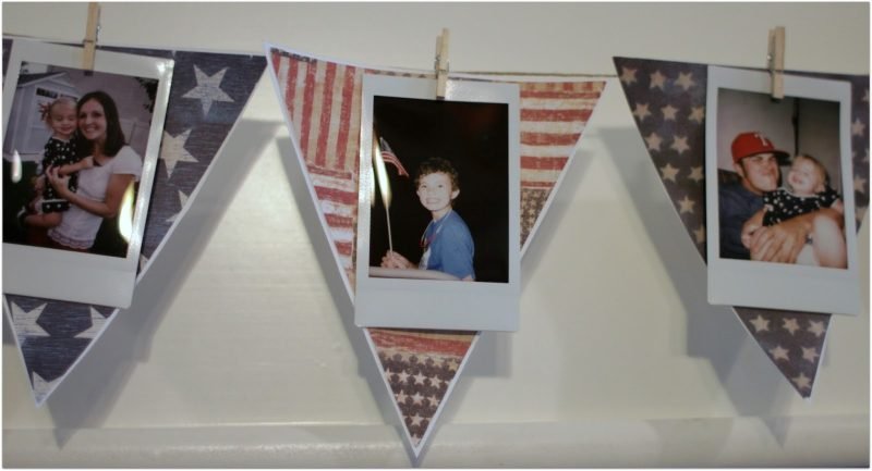 Kreativna ideja za lanac zastavica sa fotografijama - ukras sa uspomenama