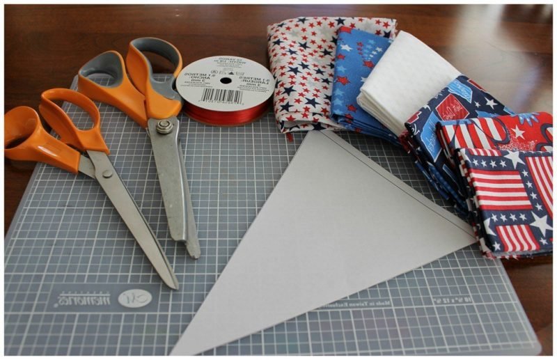 Šivanje lančića zastavica: Upute s tkaninom